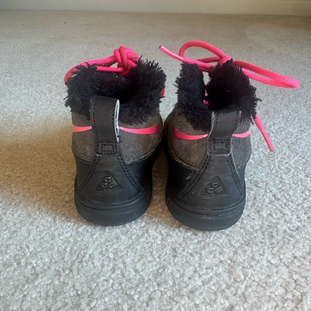 Nike Kids' Black and Pink Boots